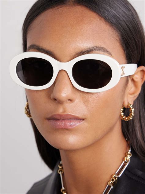 celine oval sunglasses white|Celine sunglasses price.